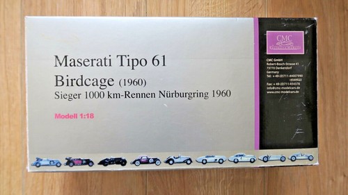 1/18 CMC MASERATI TYP 61 BIRDCAGE GEWIDMET VON DAN GURNEY UND SIR STIRLING MOSS - Bild 8 von 8