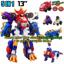 Dino Core Ultra D-Buster Tyranno Dinosaur Transform Robot Combiner 5 in 1 Figure