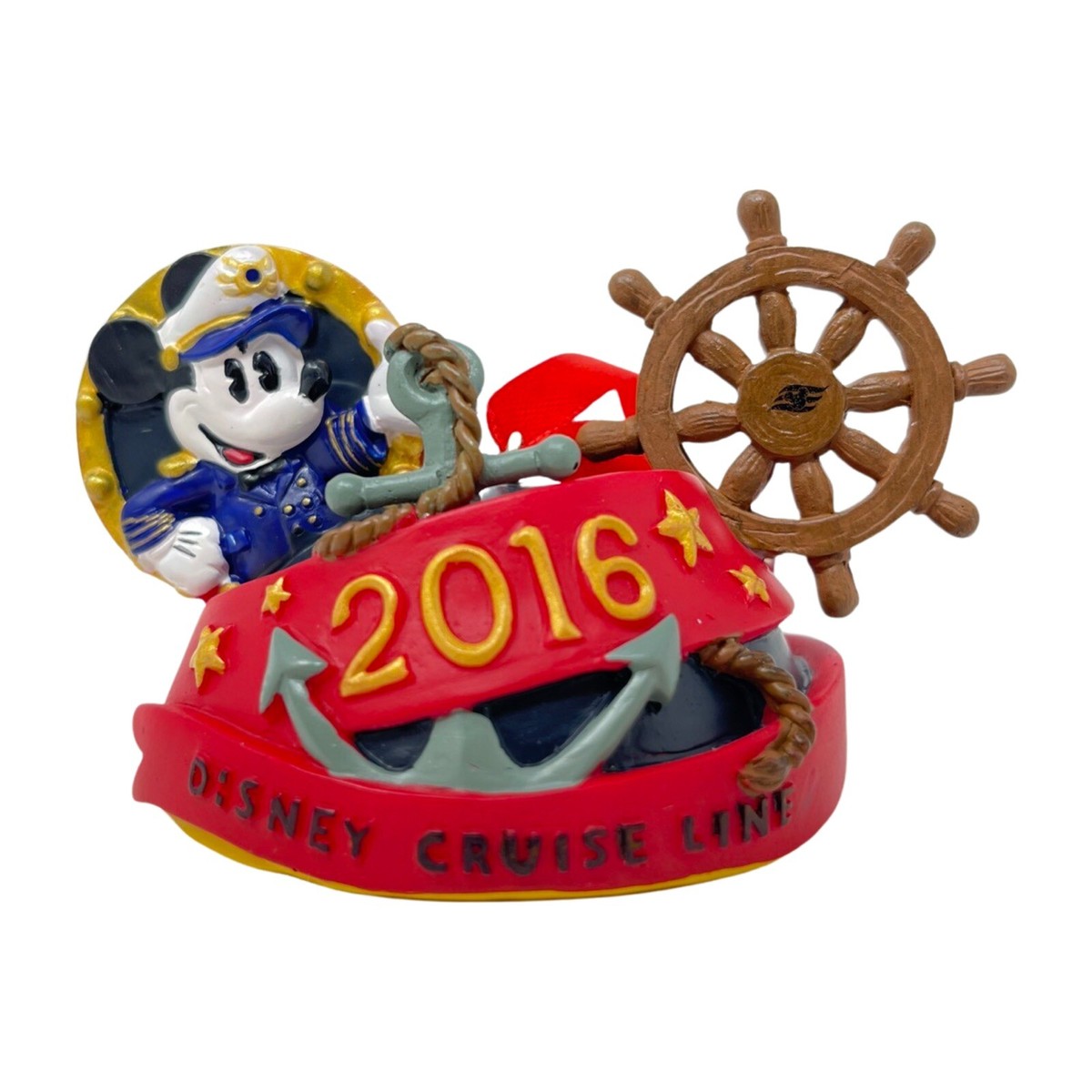 New Disney Cruise Line 2016 Captain Mickey Ear Hat Ship Christmas Ornament