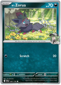 N's Zorua 097/159 Common Journey Together NM
