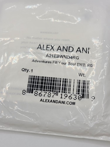 Alex & Ani 'Adventures Fill Your Soul' Charm Bangle Expandable from 2" to 3.5" - Picture 5 of 5