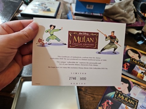 Walt Disney "Mulan" Used Special edition Tin. - Picture 7 of 7