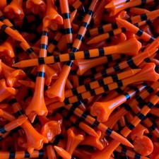 100 New 3 1/4 Evolution EXTREME Trajectory System Citrus Orange 3.25 Golf Tees