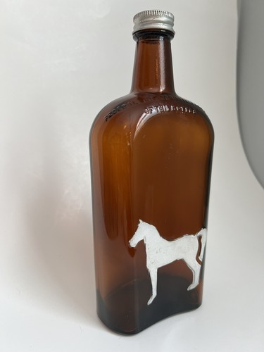 Seltene White Horse Distillers Braunglas Whisky Flasche mit Verschluss Clascow Schottland - Bild 2 von 13