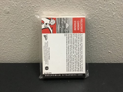 Kannapolis Intimidators 2005 Team Baseball Card Set MutliAd Sports MiLB - Picture 2 of 2