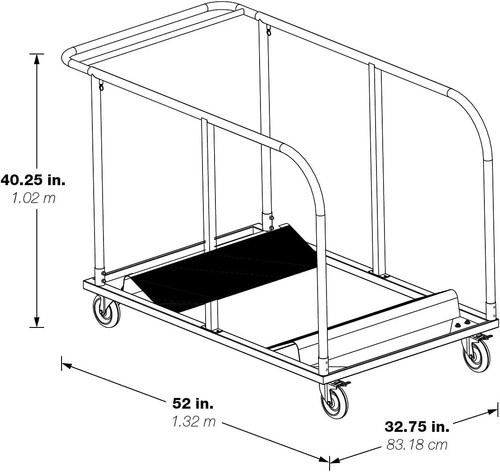 Schwerlastwagen für runde Klapptische/Transportwagen für Banketttische - Bild 10 von 10