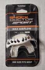 Shock Doctor Sport Max Airflow Mouth guard White Fangs Works w/Braces