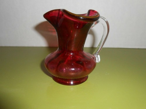 Fenton? Cranberry Mini Pitcher - Picture 5 of 5
