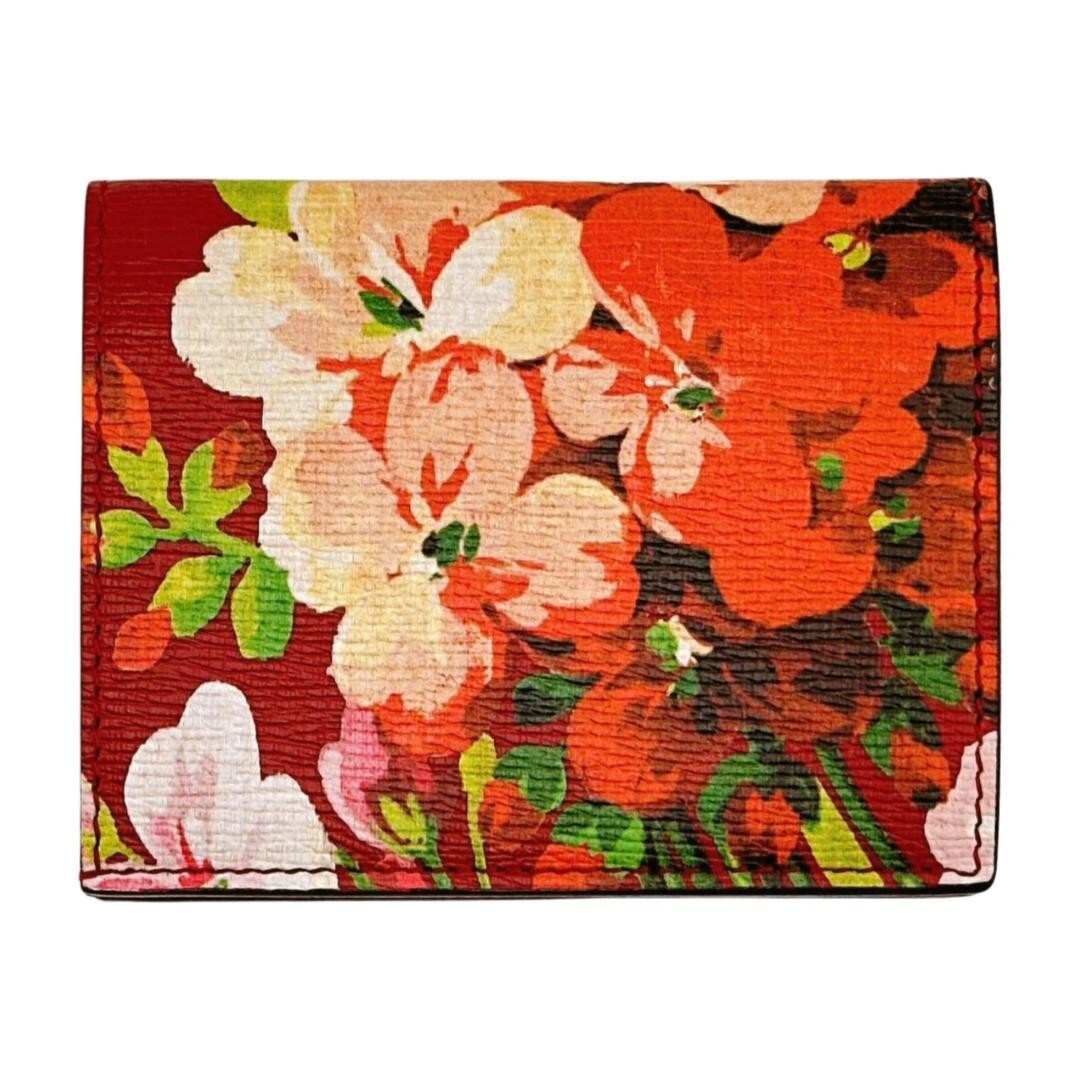 Gucci 410120 Bifold Wallet Blooms Flower Red Used From Japan