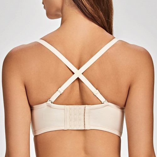 MELENECA Damen 34DD Trägerloser BH für große Brust Rückenglättung mit Bügel - Bild 6 von 6