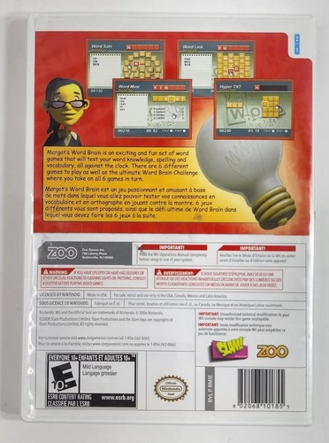 Margot's Word Brain (Nintendo Wii, 2008) - No Manual - Picture 2 of 3