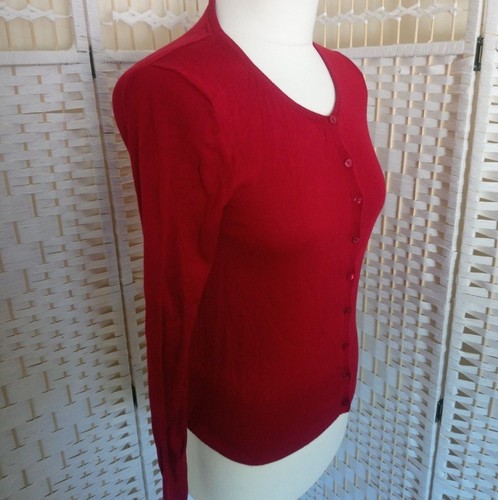 taglia L piccola Womens classica rosso K ritagliata Bennett H14 Cardigan wZw1q6f