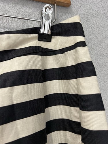 Peter Hahn Uta Raasch Skirt Uk 14 Striped Silk Linen Mix Lined NEW With Tags - Picture 3 of 10