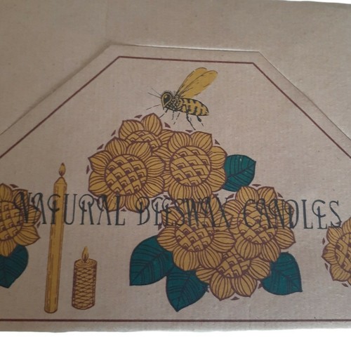 Set of 3 Honeycomb Beehive Beeswax Candles Natural Votive Bee 2" Green - Picture 9 of 10