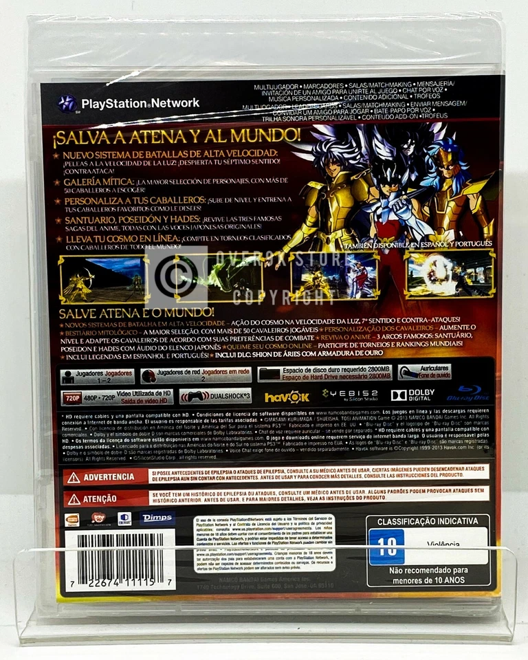 Saint Seiya Soldados Valientes - Los Caballeros Del Zodiaco - PS3 - Brand New - Image 2 of 4