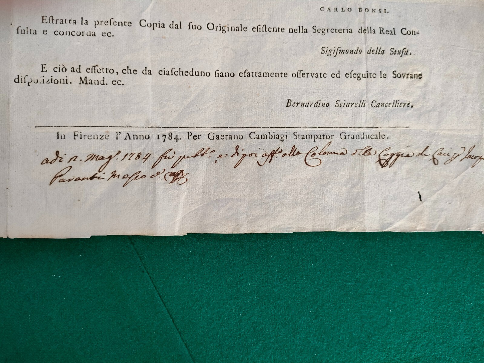 FIRENZE 1784 EDITTO GRANDUCALE DI VARIAZIONE DI UNA NORMA DEL PROCESSO CIVILE - Foto 4 di 6