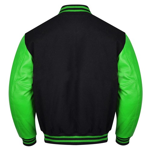 Varsity Letterman Wool & Real Cowhide Leather Sleeve High Quality Bomber Jacket - Bild 2 von 3