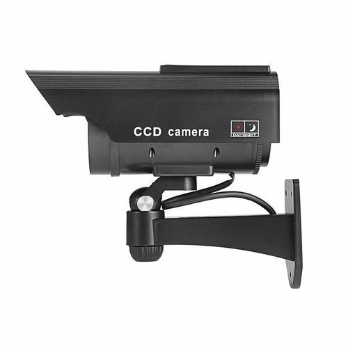 Outdoor Solar Powered Dummy Surveillance Security Camera CCD w/ LED Record Light - Picture 13 of 13