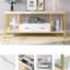 faux marble veneer tv media stand 3 tier versatile hall console table w/ drawer