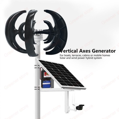800W Lantern Vertical Wind Turbine Generator 5 Blades Charger Controller 12V 24V - Picture 12 of 12
