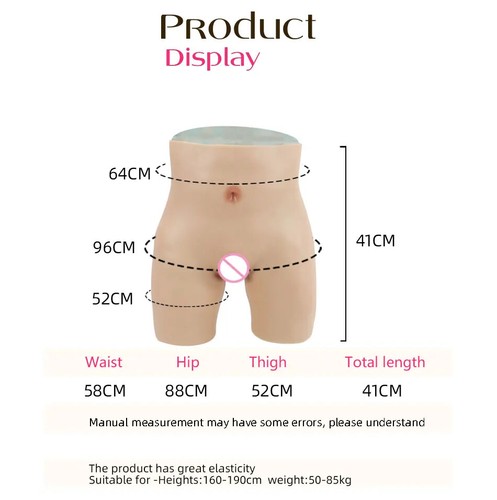 Silicone Realistic Vagina Panties Buttock Hip Enhancer Pussy Pant Crossdressing - Picture 9 of 22