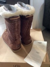♡ugg Australia•suburb•crochet Knit Suede♡uk 6,5 New £190