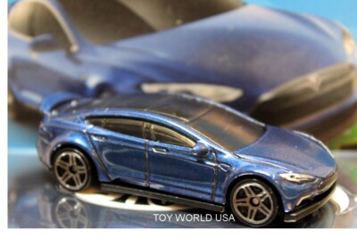 2019 Hot Wheels #226 HW Green Speed Tesla Model S blue | eBay