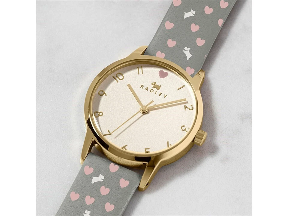 Radley RY21320A Gold Plated Grey Leather Strap Watch eBay
