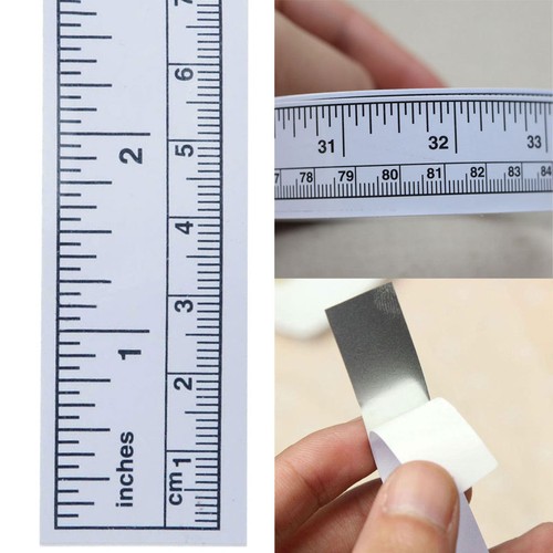 Self Adhesive Measure Tape Vinyl White Ruler Sewing Machine Sticker New V9 - Picture 1 of 8