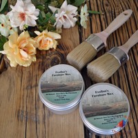 Natural Furniture Paste Wax Clear & Dark Brown 6oz +2 Round Brushes Waxing Natural Furniture Paste Wax Clear & Dark Brown 6oz +2 Round Brushes Waxing