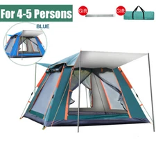 4-5 People Automatic Instant Pop Up Tent Camping Hiking Beach Waterproof Outdoor