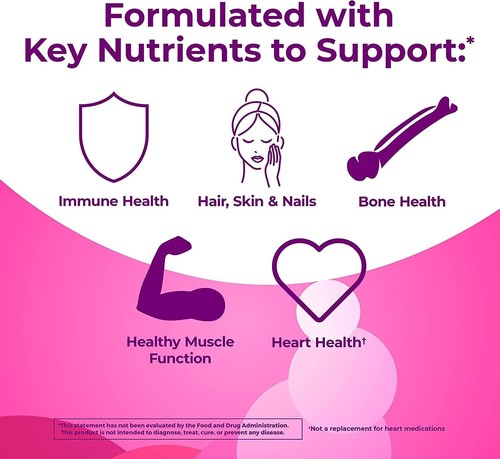 ONE A DAY Multi+ Hair, Skin & Nails, Multivitamin + Boost of Support 120 Count - Picture 2 of 3