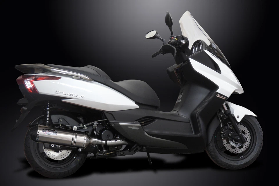 Kymco Downtown 300i 2011-2016 Kit de silenciador de escape de acero inoxidable X-Oval de 13,5" Foto 4 de 4