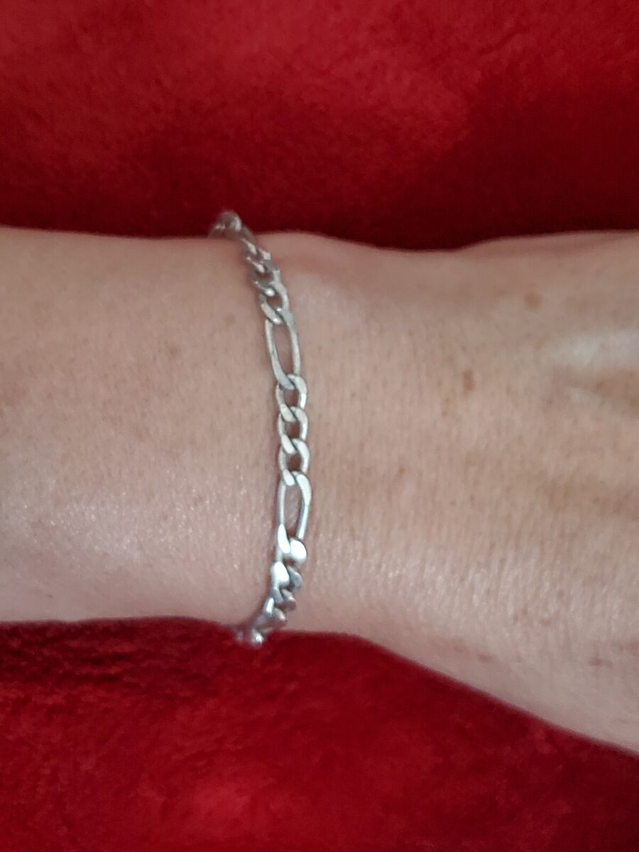 Vintage SU 925 Sterling Silver Chain Bracelet Made In Italy Vintage SU 925 Sterling Silver Chain Bracelet Made In Italy
