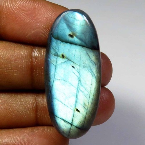 Multi Labradorite Pear Cabochon 38x17mm Natural Labradorite Gemstone 43Ct LB-833 - Picture 3 of 9