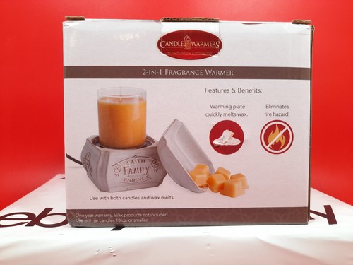Candle Warmers 2-in-1 Fragrance Warmer [Ivory] Use with Candles or Wax Melts NEW - Picture 5 of 6