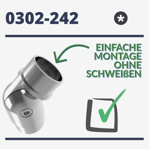 Edelstahl Handlauf Treppengeländer 42,4 Wandhandlauf Rohr Geländer Halter Treppe - Bild 129 von 153