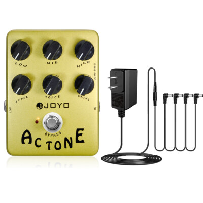 JOYO AC Tone Amp Simulator Pedal Vintage Tube Amplifier British + Power Adapter