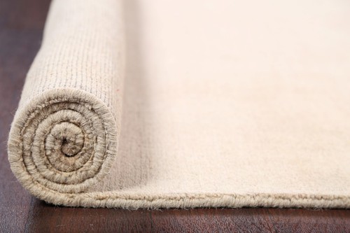 Exquisite Ivory Color Handmade Wool Gabbeh Indian Rug 5x8 ft. - Picture 8 of 9