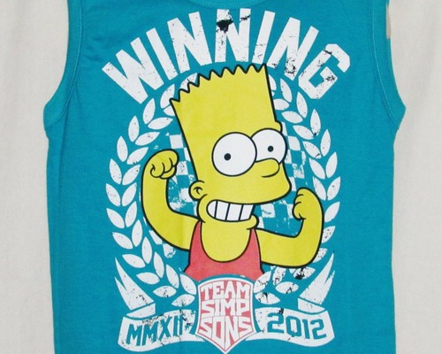 The Simpsons Fakini Bart Simpson RARE Shirt NEW Kids 6 Youth 6Y vintage Tank Top - Picture 7 of 12