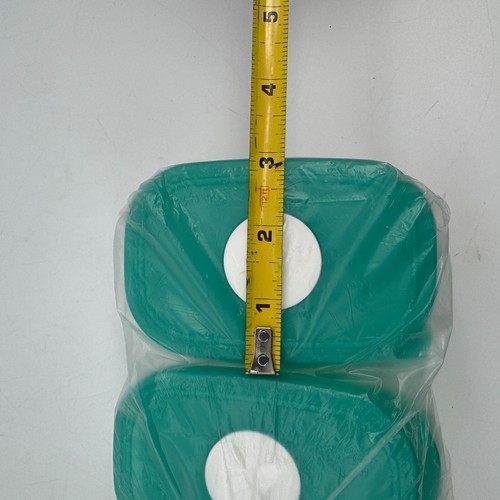 Tupperware FreezeSmart Freezer Containers Mini 4 oz. Teal Lid set of 2 - Picture 8 of 9