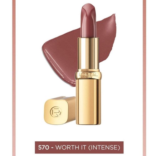 3x L'Oreal Paris Color Riche Satin Nude Intense Lipstick 570 Worth It Intense - Picture 4 of 6