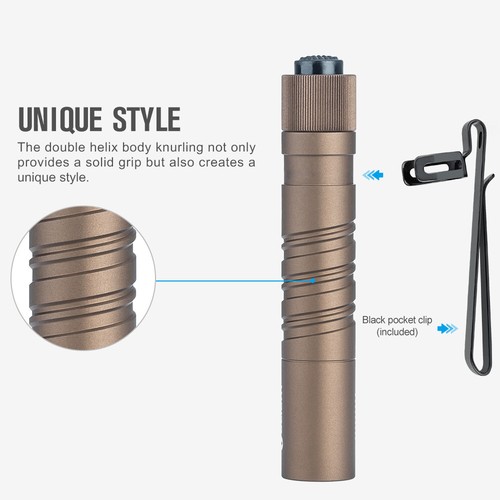 Linterna Olight I3T EOS 180 lúmenes EDC mini llavero - desert tan - Imagen 7 de 10