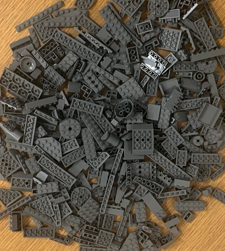Mixed LEGO Dark Grey 500g Bulk Assorted Bricks Pieces Parts 500 G - Picture 3 of 3