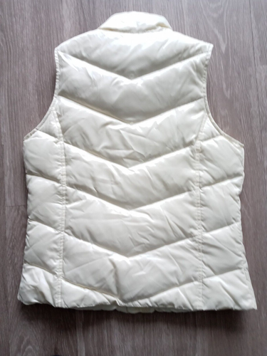 Eddie Bauer Goose Down Women's Size M Puffer Vest Full Zip Beige - Picture 6 of 6