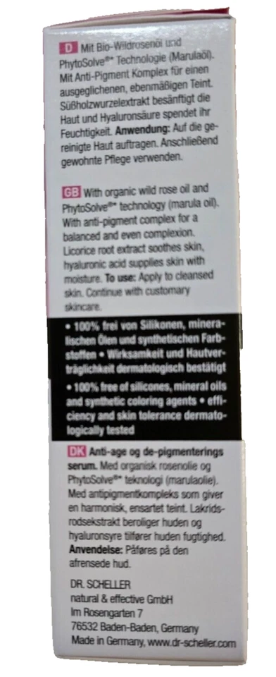Suero Despigmento Antiedad DR. SCHELLER ROSA SILVESTRE ORGÁNICA NATURAL Y EFICAZ Foto 3 de 4