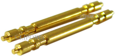 2 Stück hochwertige INOX Federstege Farbe gold auch für RLX Anstoß 20mm Ø1,8mm