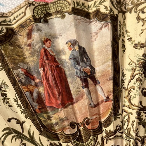 Antiguo Abanico de Mano Eventails Duvelleroy Paris Hotel Knickerbocker Firmado Mathorel - Imagen 12 de 21