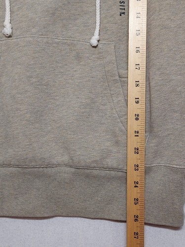 BYU Hoodie Men's Sz S Dad Beige Gray Fleece Y2K Dad Grunge 1/4 Button CL II - Picture 9 of 14