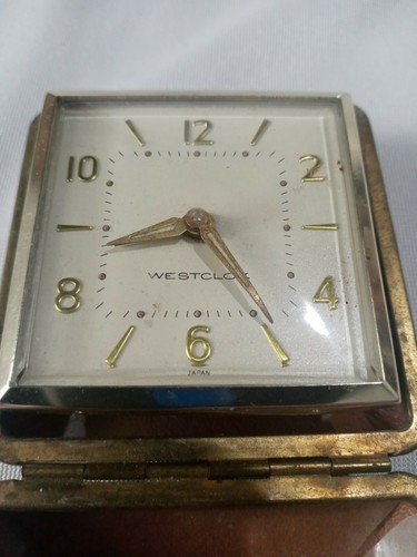 Orologio Vintage Westclox Pieghevole Viaggio Carica Sveglia Giappone - Foto 7 di 10